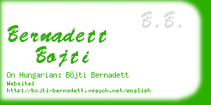 bernadett bojti business card
