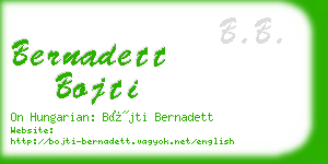 bernadett bojti business card